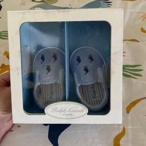 Adorable baby boy Ralph Lauren shoes